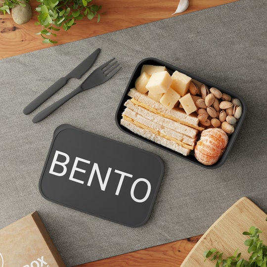 PLA Bento Box with Band and Utensils