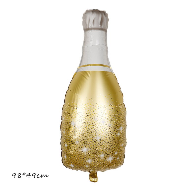 Wine Bottle Balloons Rose Gold Balloon Happy Birthday Etsy