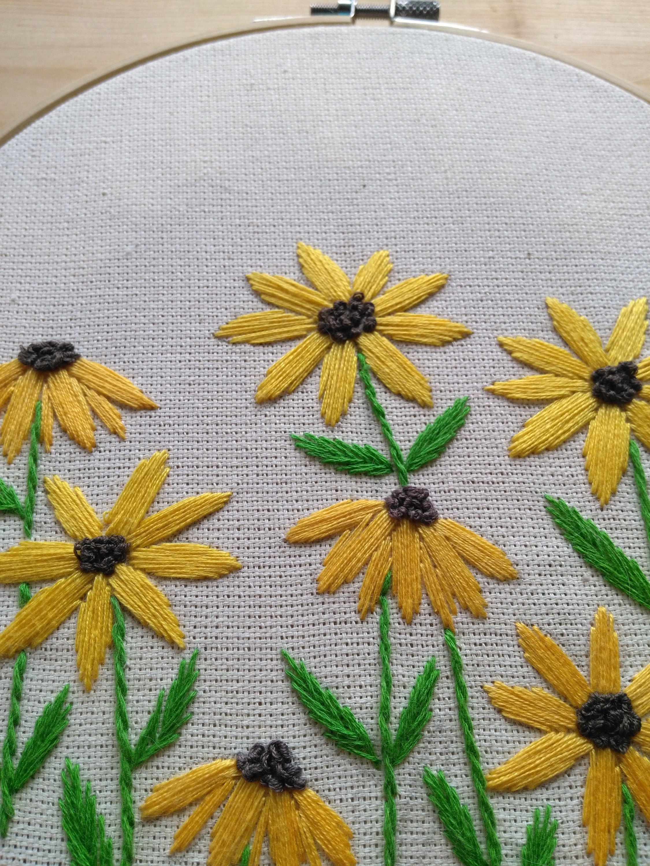 Hand jessecmault patterns pdf yellow wildflowers design for  etsy