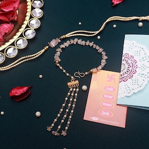 Rakhi e cartão feitos à mão, Rakshabandhan, Rakhri para irmão, Shubh Dhaga Bhai Rakhi, Bhabhi Rakhi / Lumba / Sister Rakhi Combo, saudações, presente