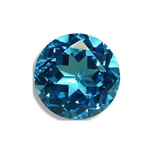 6mm To 12mm Round | Natural London Blue Topaz | Faceted Cut Loose Gemstone AAA Excellent Quality | Full Calibrated Sizes |  For Jewelry |