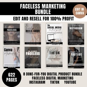 The Ultimate Faceless Marketing Bundle Master Resell Rights & PLR | Faceless Masterclass | Content Creations | Faceless Marketing Guide DFY