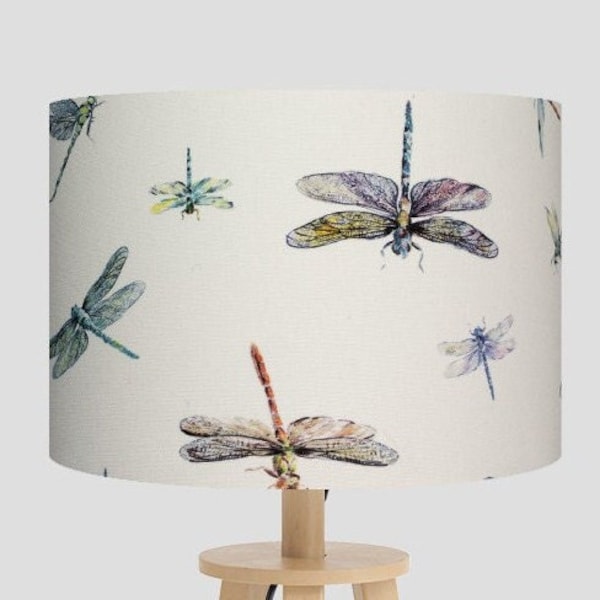 Dragonfly Handmade Lamp Shade| lampshade | ceiling lampshade | table lampshade | Drum lampshade |  20-40cm size lampshade