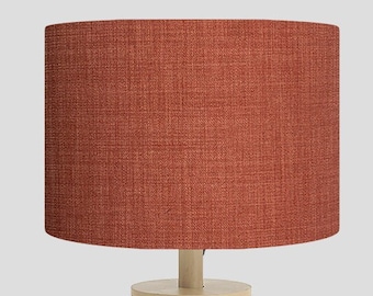 Handmade Lampshade using Linoso Paprika Fabric for Table lampshade, Floor lampshade or ceiling lampshade. Drum lampshade