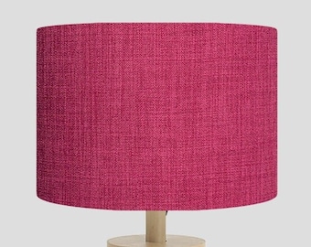 Handmade Lampshade using Linoso Raspberry Fabric for Table lampshade, Floor lampshade or ceiling lampshade. Drum lampshade