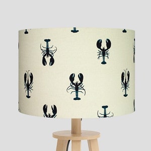 Sophie Allport Lobster LampShade / 20cm 30cm 40cm/ drum handmade /lampshade/ UNO lampshade / Nautical lampsde / Coastal lampshade / Lobster