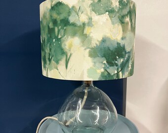 Handmade lampshade using Sagano Forest fabric