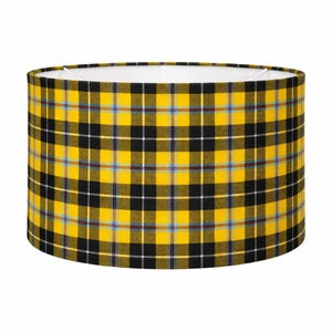 Handmade Cornish Tartan Wool Lampshade – Rustic Cottage Lighting