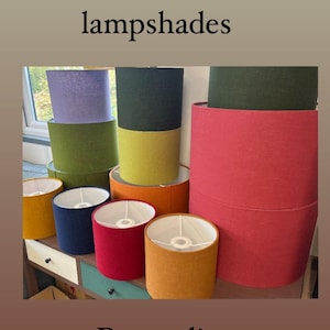 natural linen lampshade sample