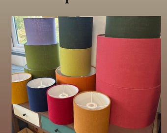natural linen lampshade sample
