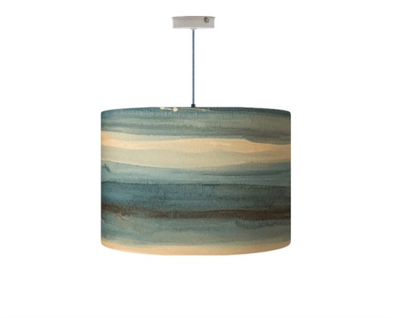 Coastal Lampshade: Rebecca Davey Art, Nautical Fish Print