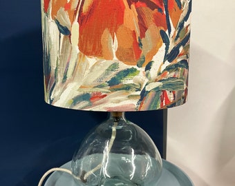 Handmade lampshade using Palmyra Spice fabric