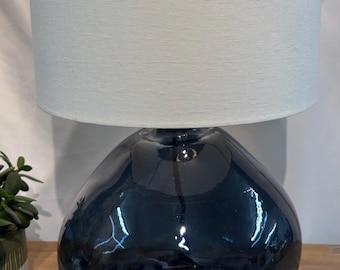 Natural White Linen Drum Lampshade: Stonewashed Flax, UNO Fitter