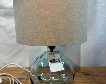 Oatmeal Linen Drum Lampshade: Sustainable Flax, UNO Fitter
