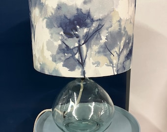 Handmade lampshade using Sagano Ink fabric