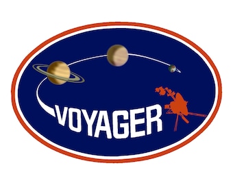 NASA Voyager Mission Logo Vinyl Sticker - 3 in. x 2 in