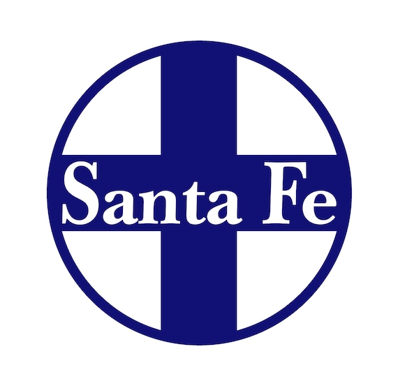 Santa Fe Railroad Logo Vinyl Sticker 3x3 Inch Etsy