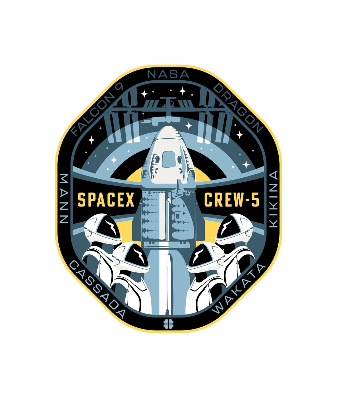 Spacex Crew 5 Vinyl Sticker - 2.5 Inch X 3 Inch - Etsy