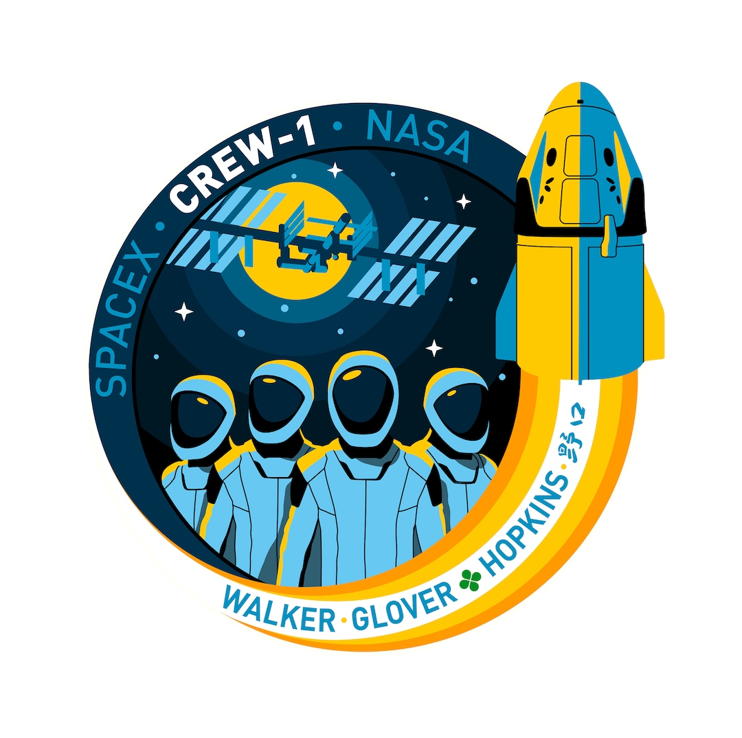 Spacex Crew 1 Vinyl Sticker - 3 X 3 Inches - Etsy