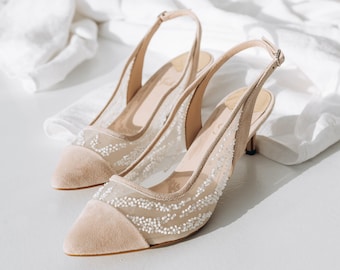 Ivory Beaded Wedding Shoes With Hand-embroidered Beads in the - Etsy