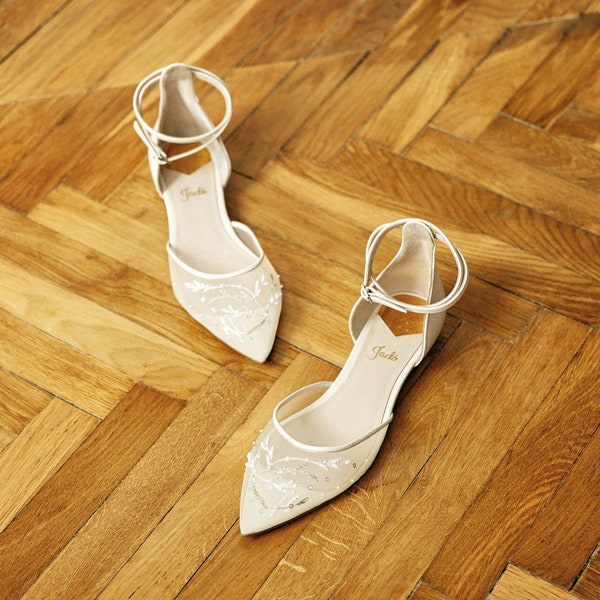 Flat Wedding Shoes Etsy