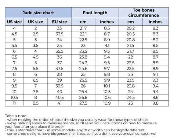 Womens Shoe Size Conversion - Shoe Size Chart