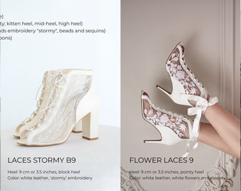 SKYSTERRY Women's Pointed Toe Ankle Boots - 2 Inch Low Heel Wedding Party Shoes