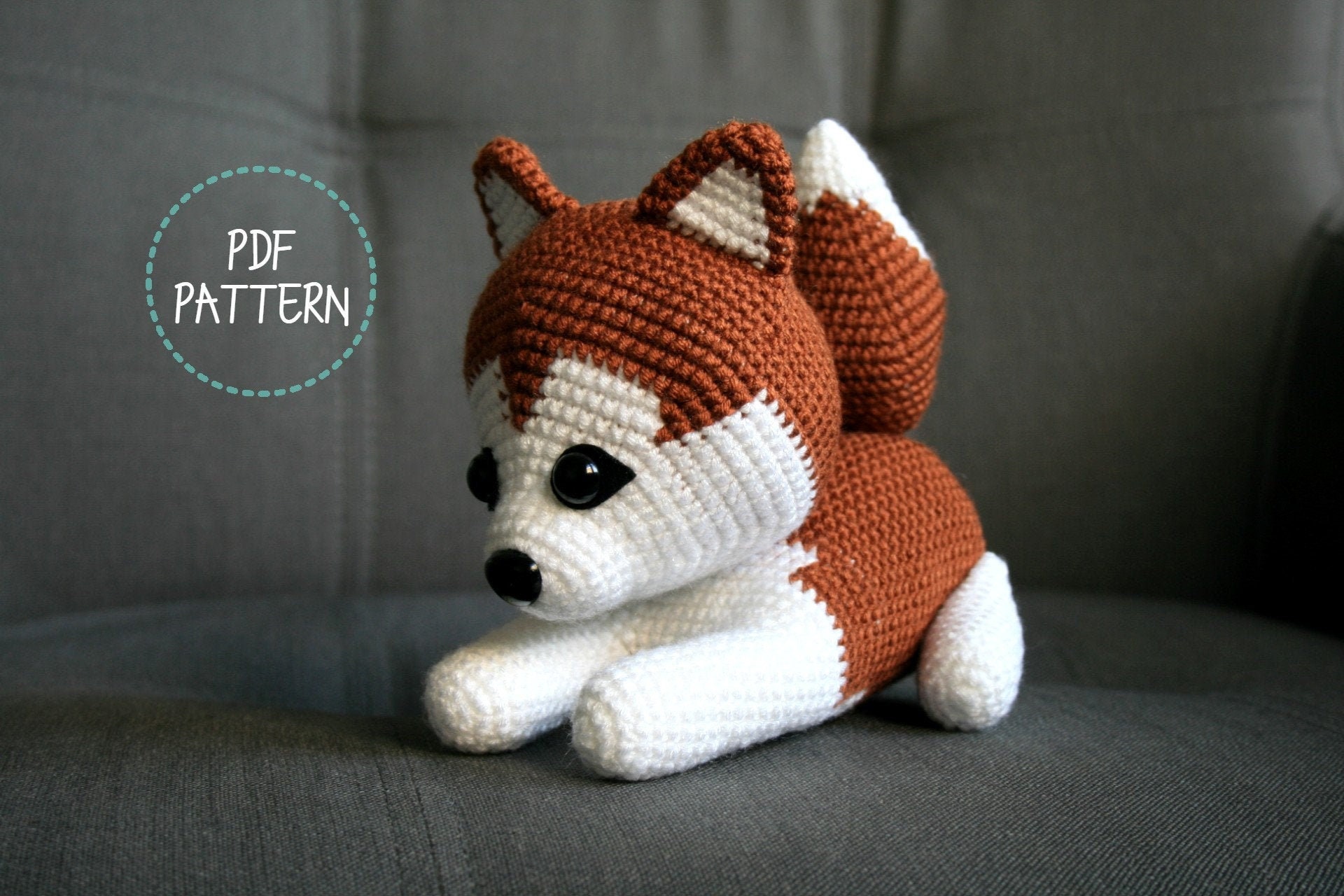 Luna the Siberian Husky Dog Amigurumi Crochet PDF PATTERN Etsy