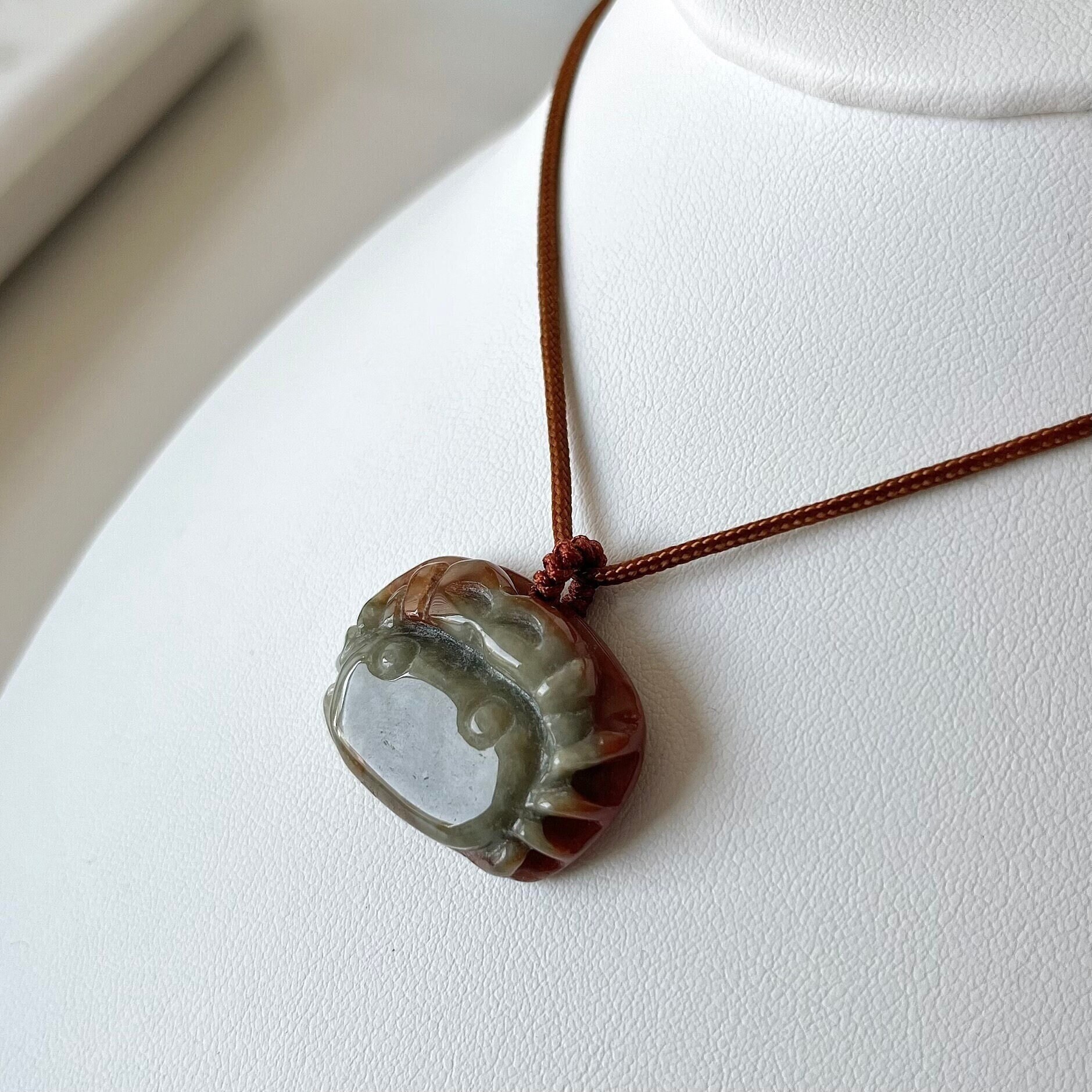 Natural Jade Crab Necklace, Natural Burmese Jadeite Crab Pendant, Cancer Zodiac Necklace, Unisex Jade Necklace, Unique Jade Jewelry