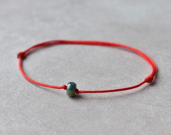 Natural Burmese Jadeite Button Bead String Bracelet, Simple Jade Bracelet, Matching, Couple, Friendship, Family Bracelets, Layering Bracelet