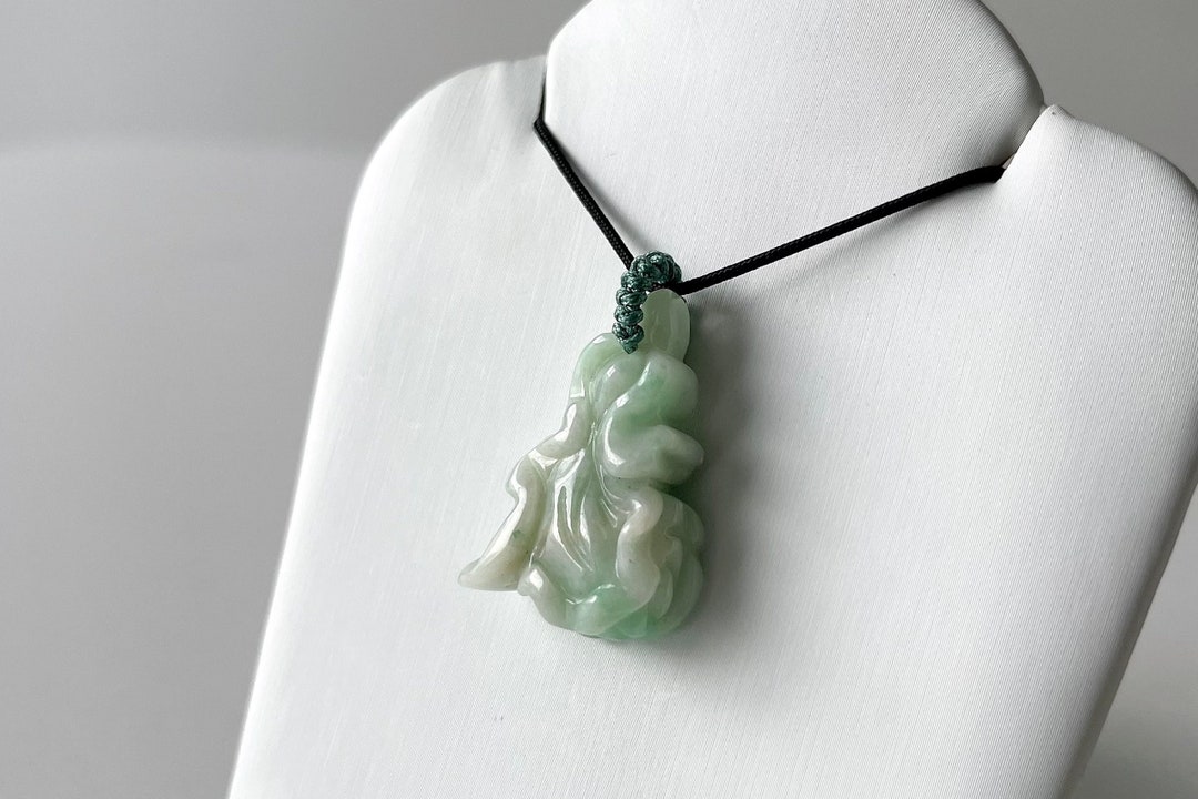 Natural Jadeite Cabbage Necklace Natural Burmese Jade Boy Etsy