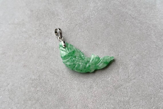 Jade koi cheap fish pendant