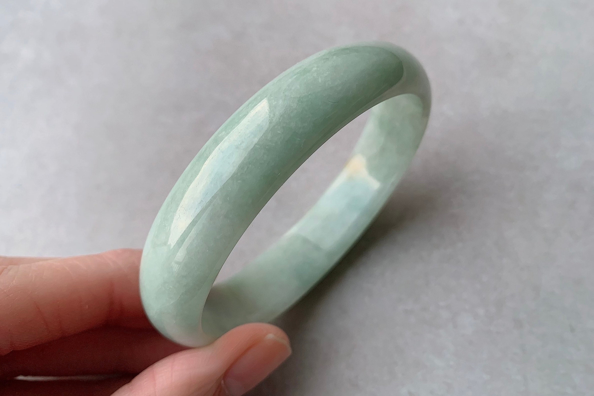 Oval jade bangle Etsy Nederland