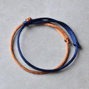 Custom Color Satin Cord Bracelet, Simple String Bracelet, Couple Matching Bracelet, Family Bracelet, Team Bracelet, Kid Bracelet (SBR01)