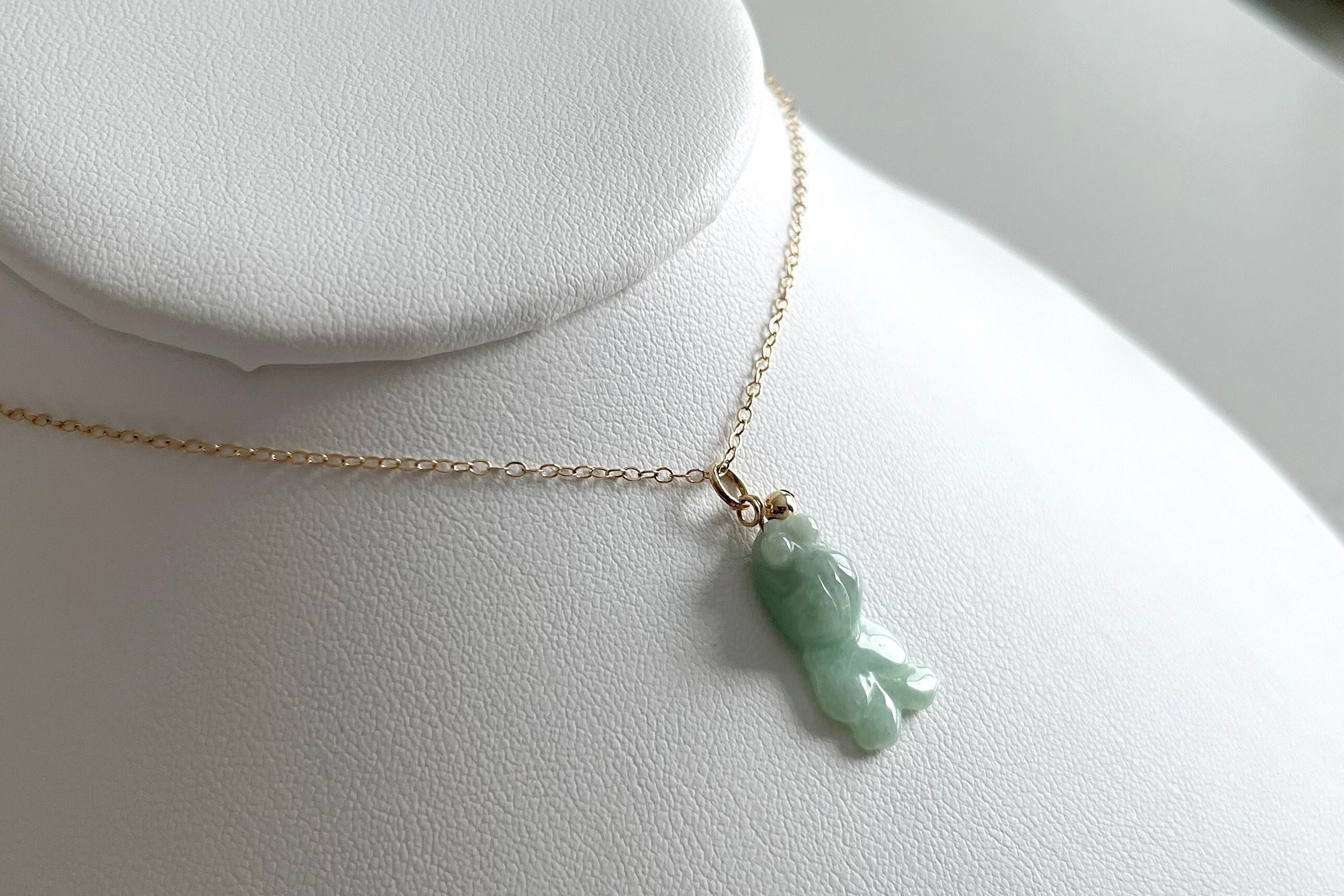 Jade Kette Echte Natürliche Multicolor Jade Perlen Produktbild-Vorschau 4