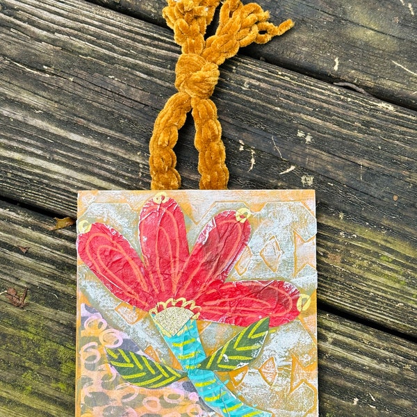 Fall Mixed Media Canvas Etsy