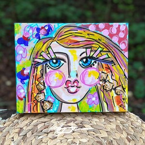Abstract Girl Face Painting Portrait Fashion Woman KellyJackson