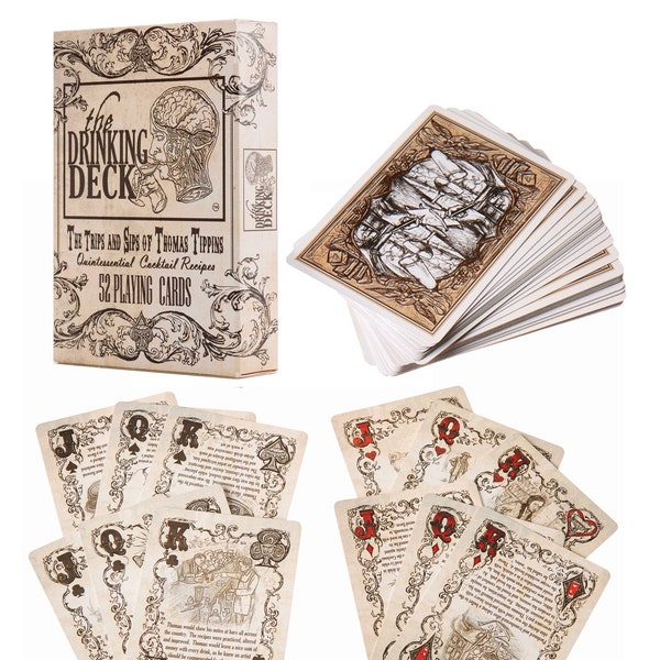 The Drinking Deck: The Trips and Sips of Thomas Tippins, Cocktail Recipe Playing Cards