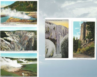 5 alte Postkarten Post Card, USA, Antik, in Farbe, Nostalgie