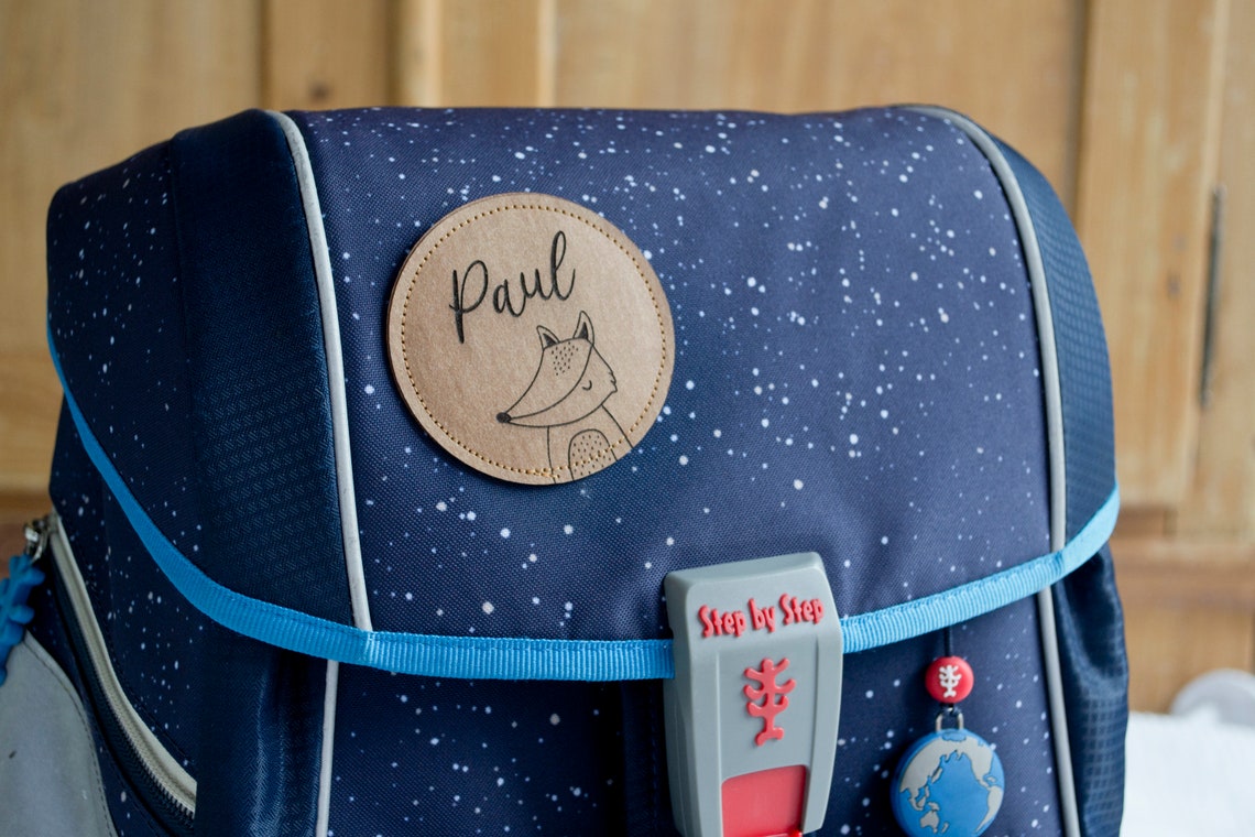 Magnet Button Step by Step Schulranzen  Klettie Patch Ergobag 1. Fuchs