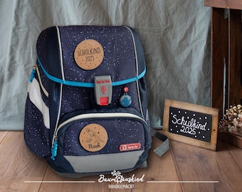 Schulranzen Button Kletti Ranzen Patch • personalisiert • für viele Ranzen Modelle • Step by Step • Ergobag • Lässig • Schulkind