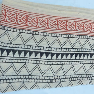Block Print Scarves, Indian Cotton Sarong, Decorative Handmade Cotton, Beach Pareo, Printed Sarong, Organic cotton sarong, natural colour