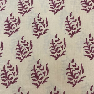 Hand Block Druck, Blumendruck, weicher Baumwollstoff, Stoff moderne Blumen Stoff indischer Druck Stoff Frauen Kleid Stoff, Home Decor Stoff,