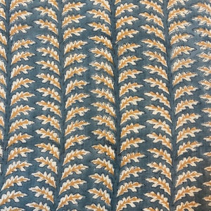 LILLIAN || Hand Block Printed Linen Fabric , Home Decor Best Linen Fabric for decor, pillows ,upholstery, curtain Fabric , Chair Fabric