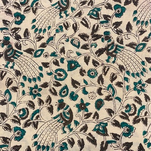 Beautiful Hand Block Printed Fabric, Cotton Fabric, Indian Fabric, fabric by yard, Block Printed Cotton womens clothing