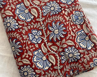 Door Yards Hand Block Print Fabric, Indiase katoenen stof, bedrukte katoenen stof, katoenen bedrukte stof, bedrukte stof, block print stof