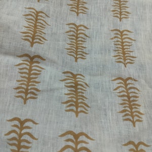 Tissu imprimé main, lin indien, tissu imprimé block, tissu floral de créateur, tissu d'ameublement, tissu de décoration d'intérieur