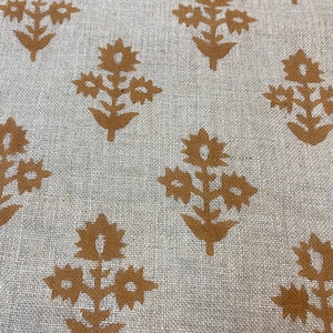 CHOLLEE ||  Hand Block Printed Linen Fabric , Home Decor Best Linen Fabric for decor, pillows ,upholstery, curtain Fabric , Chair Fabric Use