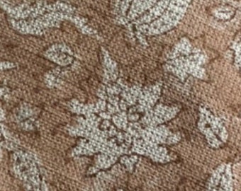 Tela de impresión de bloque de mano india, tela de lino indio, tela de impresión de bloque, tela de impresión floral de diseñador, tela de tapicería, decoración del hogar