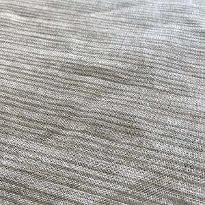 Gestreifter schweres Leinen Stoff Meterware Natural Block Print MULTISTRIPE. Leinen Stoff für Kissen, Polster, Vorhang